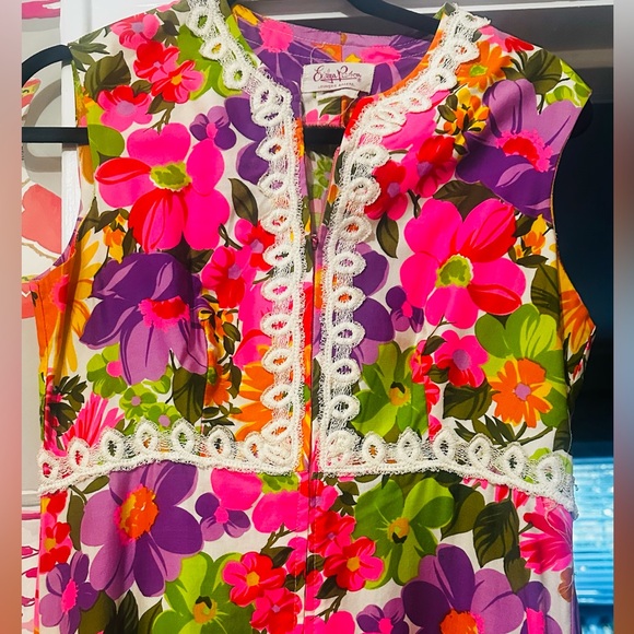 Dresses & Skirts - Showstopper true vintage! Palm Royale chic Maxi dress Sz 6-8?